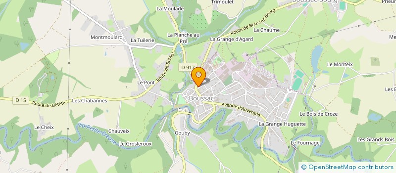 localisation de l'entreprise MONSIEUR JEAN JEANNOT à BOUSSAC