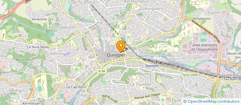 localisation de l'entreprise MONSIEUR JEAN JEZEQUEL à QUIMPER