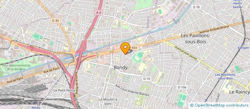 localisation de l'entreprise MONSIEUR JEAN JODEL BENJAMIN  BONDY