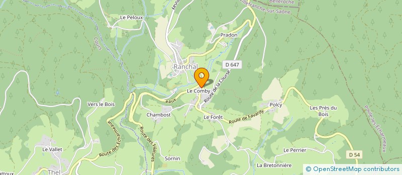 localisation de l'entreprise MONSIEUR JEAN JONARD  RANCHAL