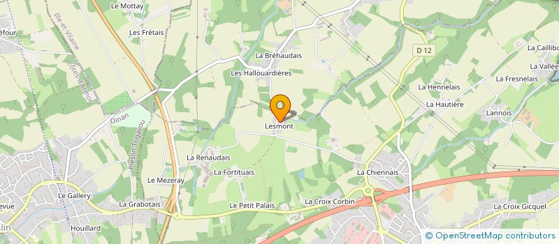 localisation de l'entreprise MONSIEUR JEAN JOUAN  PLESLIN-TRIGAVOU