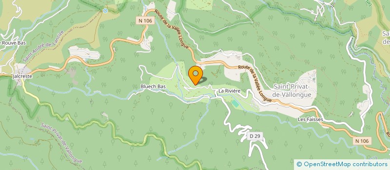 localisation de l'entreprise MONSIEUR JEAN JOUANEN  SAINT-PRIVAT-DE-VALLONGUE