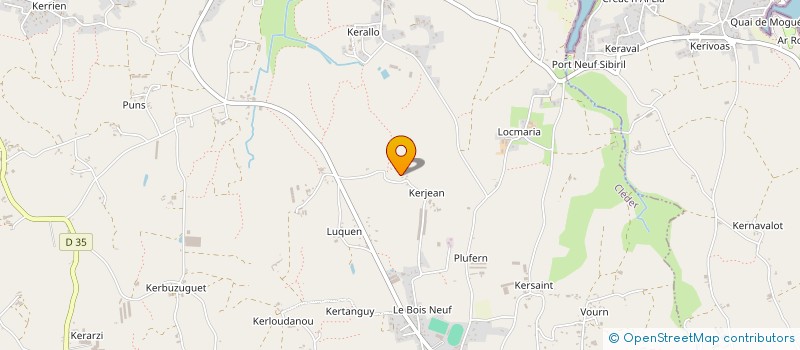 localisation de l'entreprise MONSIEUR JEAN KERANGUEVEN à CLEDER