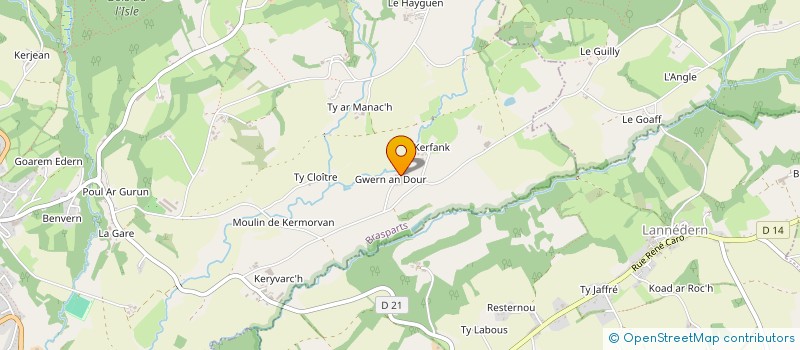 localisation de l'entreprise MONSIEUR JEAN KERDEVEZ  BRASPARTS