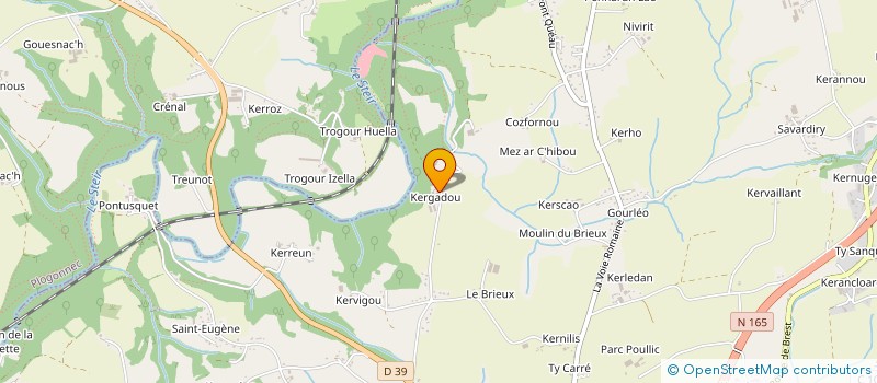 localisation de l'entreprise MONSIEUR JEAN KERGOURLAY  QUIMPER