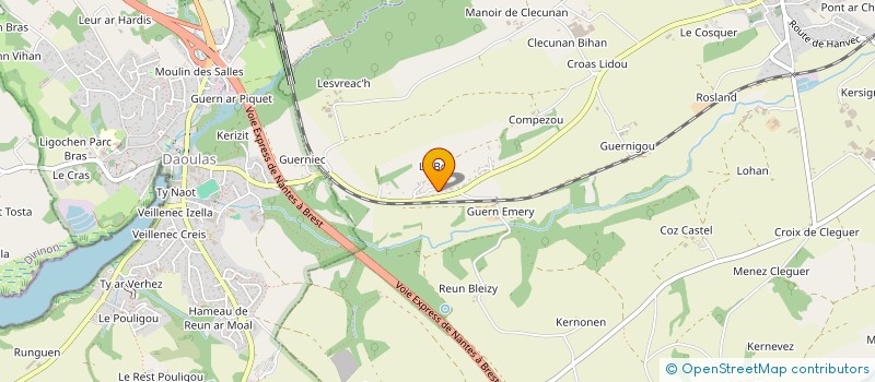 localisation de l'entreprise MONSIEUR JEAN KERHOAS  HOPITAL-CAMFROUT