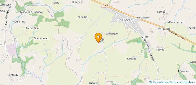 localisation de l'entreprise MONSIEUR JEAN KERIBIN  PLOGONNEC