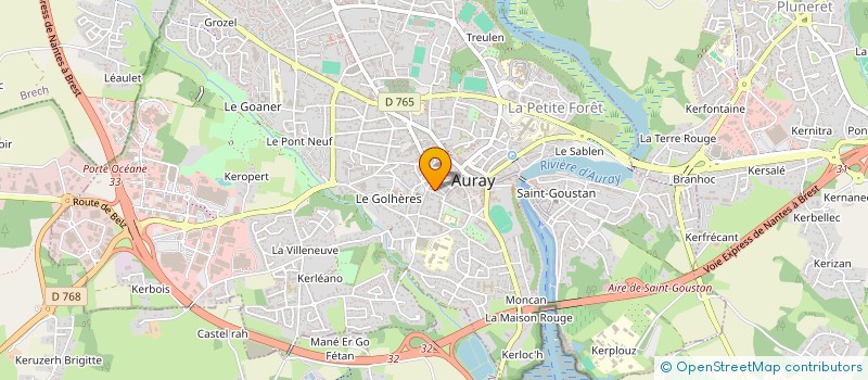 localisation de l'entreprise MONSIEUR JEAN KERSUZAN à AURAY