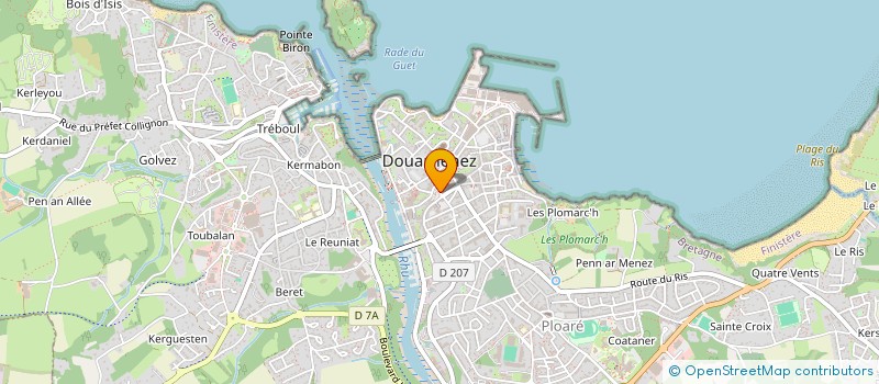 localisation de l'entreprise MONSIEUR JEAN KERVAREC  DOUARNENEZ