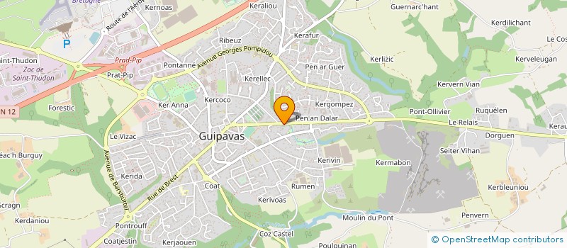 localisation de l'entreprise MONSIEUR JEAN KERZIL  GUIPAVAS