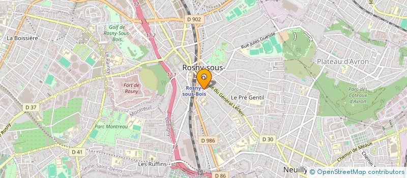 localisation de l'entreprise MONSIEUR JEAN-KEVIN ROBILLARD  ROSNY-SOUS-BOIS