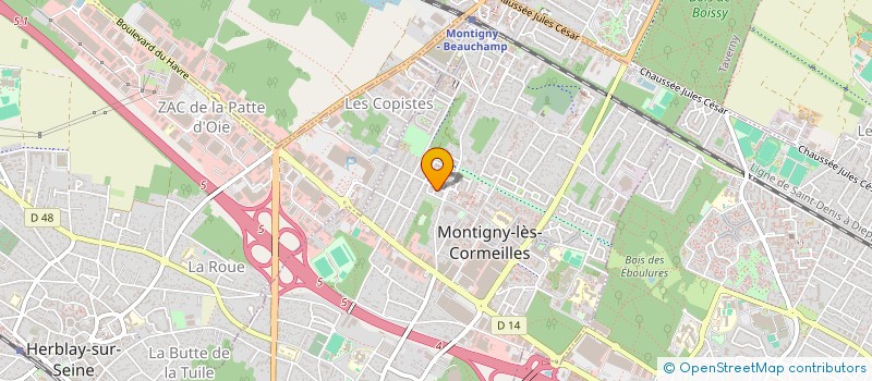 localisation de l'entreprise MONSIEUR JEAN KINDOMBE  MONTIGNY LES CORMEILLES