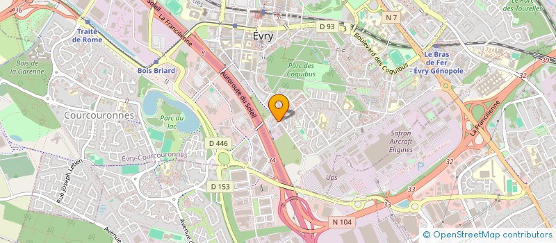 localisation de l'entreprise MONSIEUR JEAN KPODEHOUN  EVRY-COURCOURONNES
