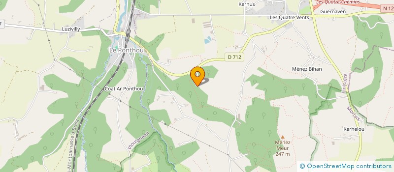 localisation de l'entreprise MONSIEUR JEAN L HOSTIS  PLOUEGAT-MOYSAN