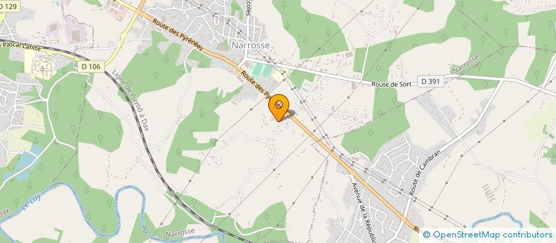 localisation de l'entreprise MONSIEUR JEAN LABORDE  NARROSSE