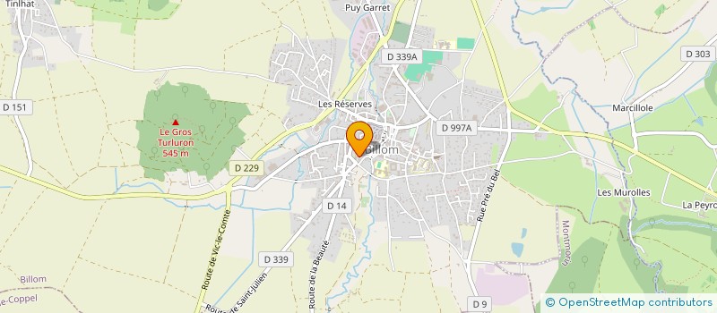 localisation de l'entreprise MONSIEUR JEAN LACOMBAT  BILLOM