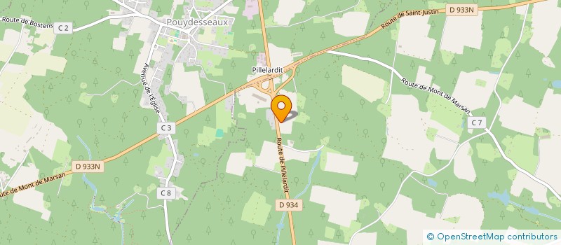 localisation de l'entreprise MONSIEUR JEAN LACOMME  POUYDESSEAUX