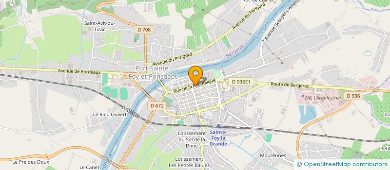 localisation de l'entreprise MONSIEUR JEAN LAFAGE à SAINTE-FOY-LA-GRANDE