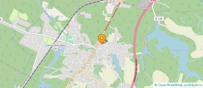 localisation de l'entreprise MONSIEUR JEAN LAFON  ONDRES