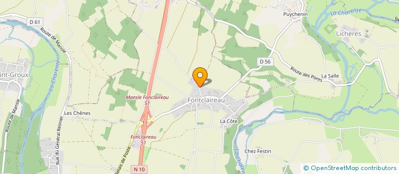 localisation de l'entreprise MONSIEUR JEAN LAFONT à SAINT-CIERS-SUR-BONNIEURE