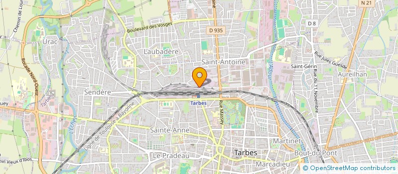 localisation de l'entreprise MONSIEUR JEAN LAFRANQUE  TARBES