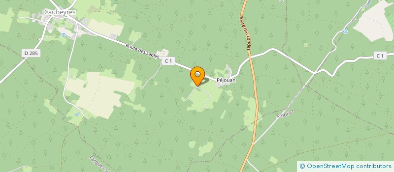 localisation de l'entreprise MONSIEUR JEAN LAGAVARDAN  CAUBEYRES