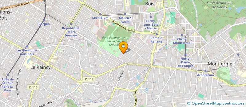 localisation de l'entreprise MONSIEUR JEAN LAGRAIN à CLICHY-SOUS-BOIS