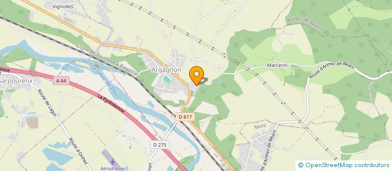 localisation de l'entreprise MONSIEUR JEAN LAHON  ARGAGNON