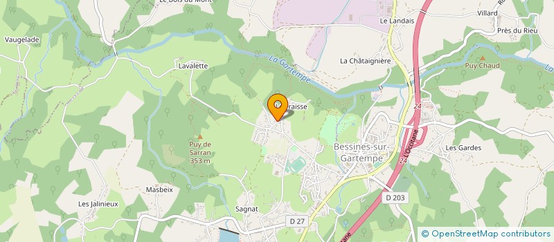 localisation de l'entreprise MONSIEUR JEAN LAJOIE à BESSINES-SUR-GARTEMPE
