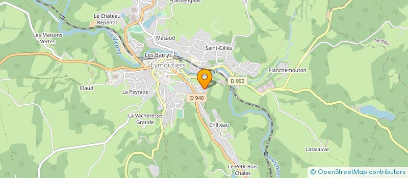 localisation de l'entreprise MONSIEUR JEAN LAJOUX  EYMOUTIERS