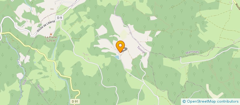 localisation de l'entreprise MONSIEUR JEAN LALANDE  TONNAC