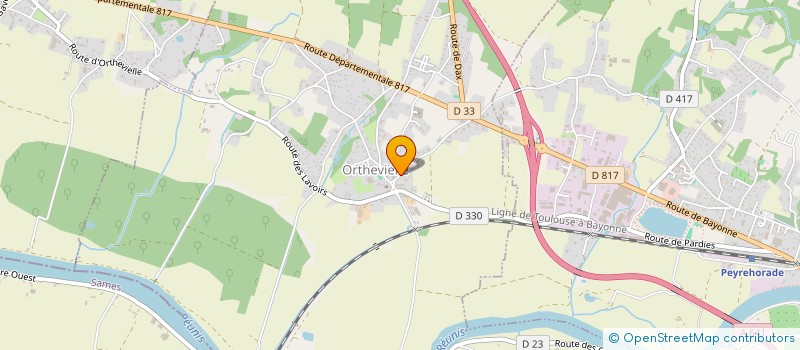 localisation de l'entreprise MONSIEUR JEAN LAMAGNERE  ORTHEVIELLE