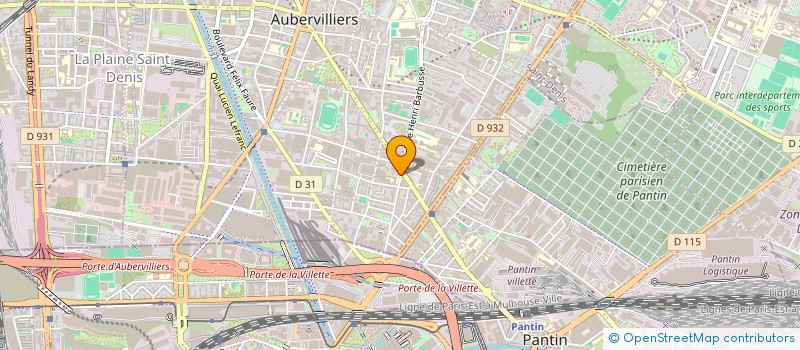 localisation de l'entreprise MONSIEUR JEAN LAMODIERE à AUBERVILLIERS