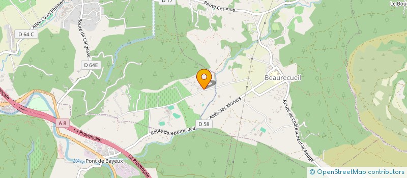 localisation de l'entreprise MONSIEUR JEAN LAMOUROUX  LE THOLONET