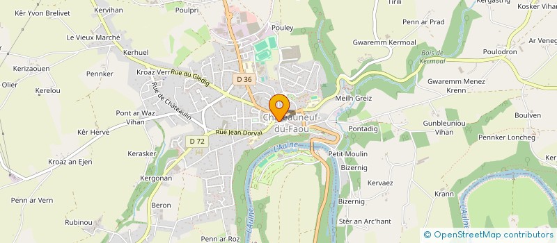 localisation de l'entreprise MONSIEUR JEAN LANDAIS  CHATEAUNEUF-DU-FAOU