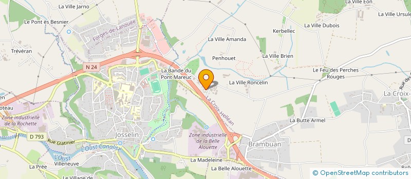 localisation de l'entreprise MONSIEUR JEAN LANTRIN  LA CROIX-HELLEAN