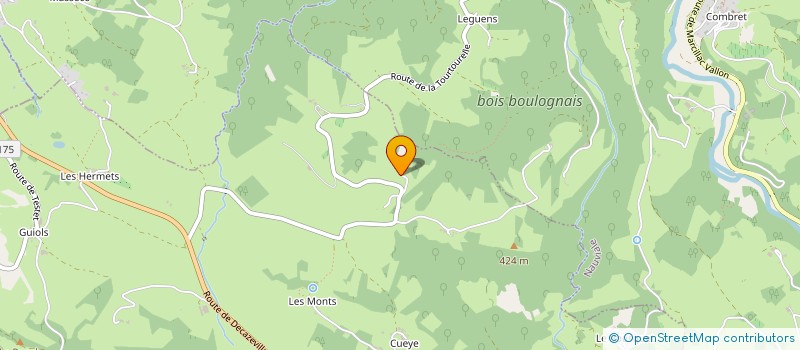 localisation de l'entreprise MONSIEUR JEAN LANTUECH  SAINT-CHRISTOPHE-VALLON