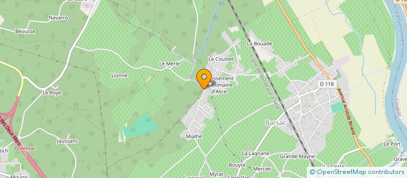 localisation de l'entreprise MONSIEUR JEAN LAPERGE  BARSAC