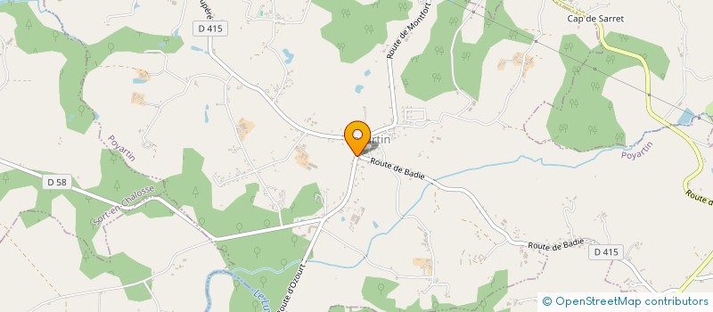 localisation de l'entreprise MONSIEUR JEAN LARRERE  POYARTIN