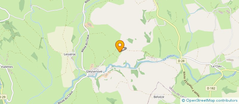 localisation de l'entreprise MONSIEUR JEAN LAURENT CHIVAYDEL  VEZINS-DE-LEVEZOU