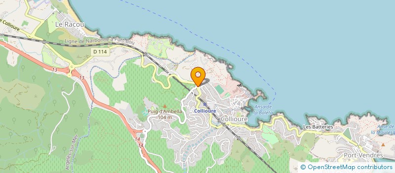 localisation de l'entreprise MONSIEUR JEAN-LAURENT POUCHAIRET-RAMONA  COLLIOURE