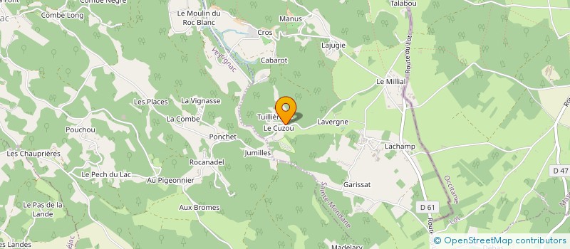 localisation de l'entreprise MONSIEUR JEAN LAVERGNE  SAINTE-MONDANE