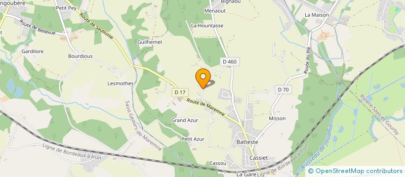 localisation de l'entreprise MONSIEUR JEAN LAVIELLE  SAUBUSSE