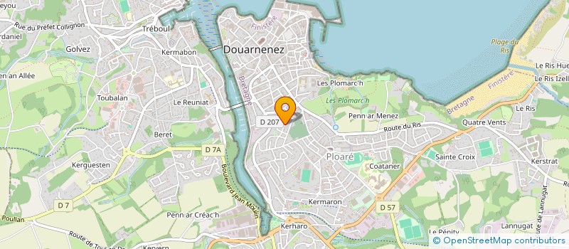 localisation de l'entreprise MONSIEUR JEAN LE BARS  DOUARNENEZ