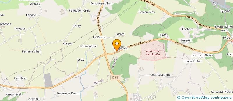 localisation de l'entreprise MONSIEUR JEAN LE BERRE à PLOZEVET