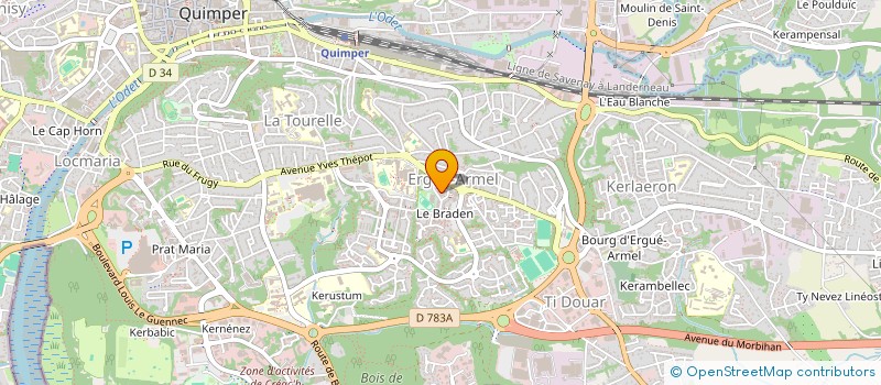 localisation de l'entreprise MONSIEUR JEAN LE BRAS à QUIMPER