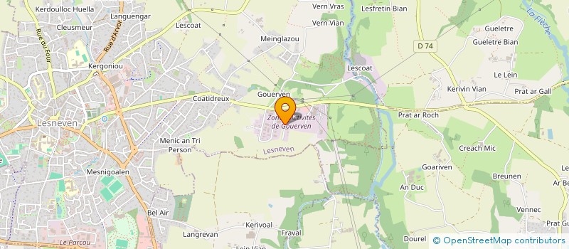 localisation de l'entreprise MONSIEUR JEAN LE BRIS  LESNEVEN