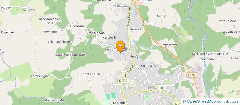 localisation de l'entreprise MONSIEUR JEAN LE BROCH à LE FAOUET
