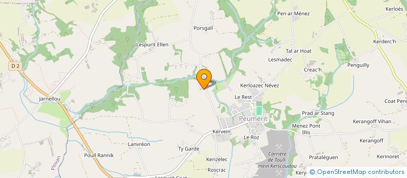 localisation de l'entreprise MONSIEUR JEAN LE BRUN  PEUMERIT