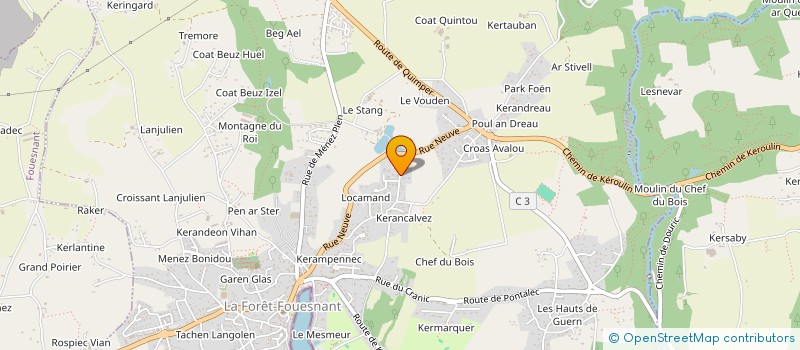 localisation de l'entreprise MONSIEUR JEAN LE CARRE  LA FORET-FOUESNANT